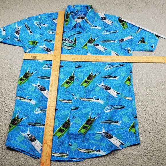 DIXXON Flannel Co Eliminator Boats Party Shirt Mens Small Blue‎ Button Up Cruise - Picture 13 of 13